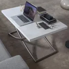 Transformowalny stolik kawowy w drewnianym stole do jadalni Made in Italy - Aikido Viadurini