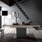 Transformowalny stolik kawowy w drewnianym stole do jadalni Made in Italy - Polar Viadurini