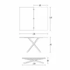 Stolik Kawowy Zamienny w Drewniany Blat i Metalową Podstawę - Brzoskwiniowy Viadurini