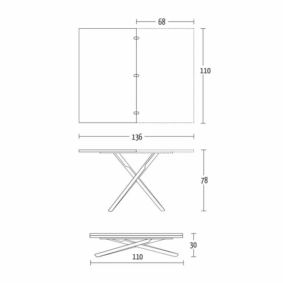 Stolik Kawowy Zamienny w Drewniany Blat i Metalową Podstawę - Brzoskwiniowy Viadurini