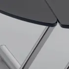 Transformowalny stolik kawowy w okrągłym metalowym i szklanym stole do jadalni - Giordana Viadurini