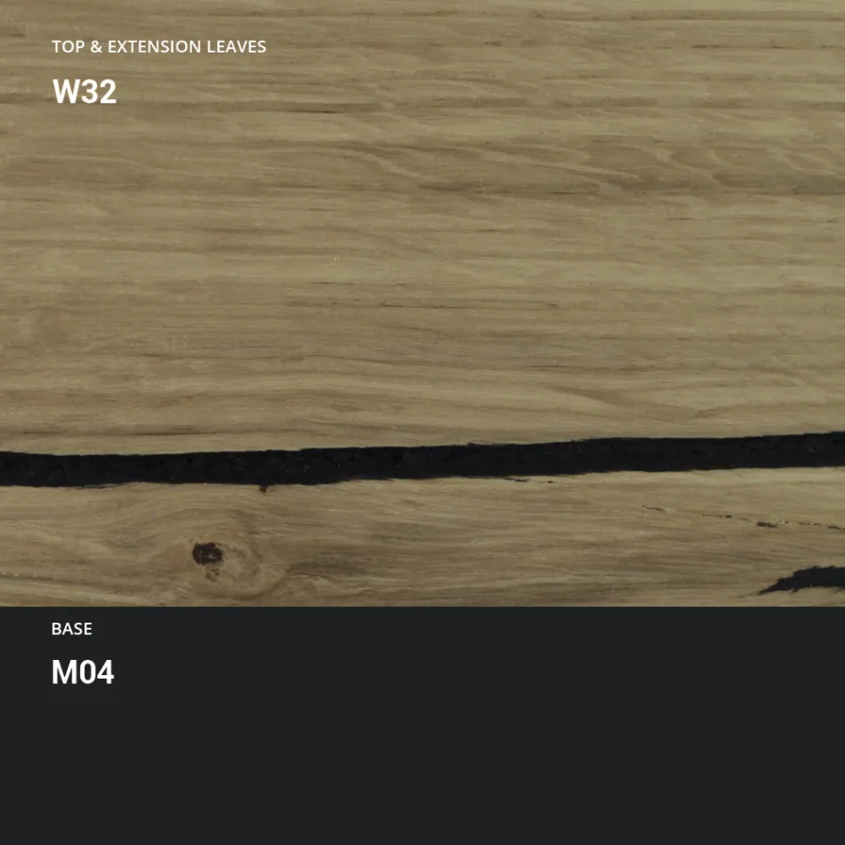 Transformowalny stolik kawowy z metalu i drewna Made in Italy - Polaris Viadurini