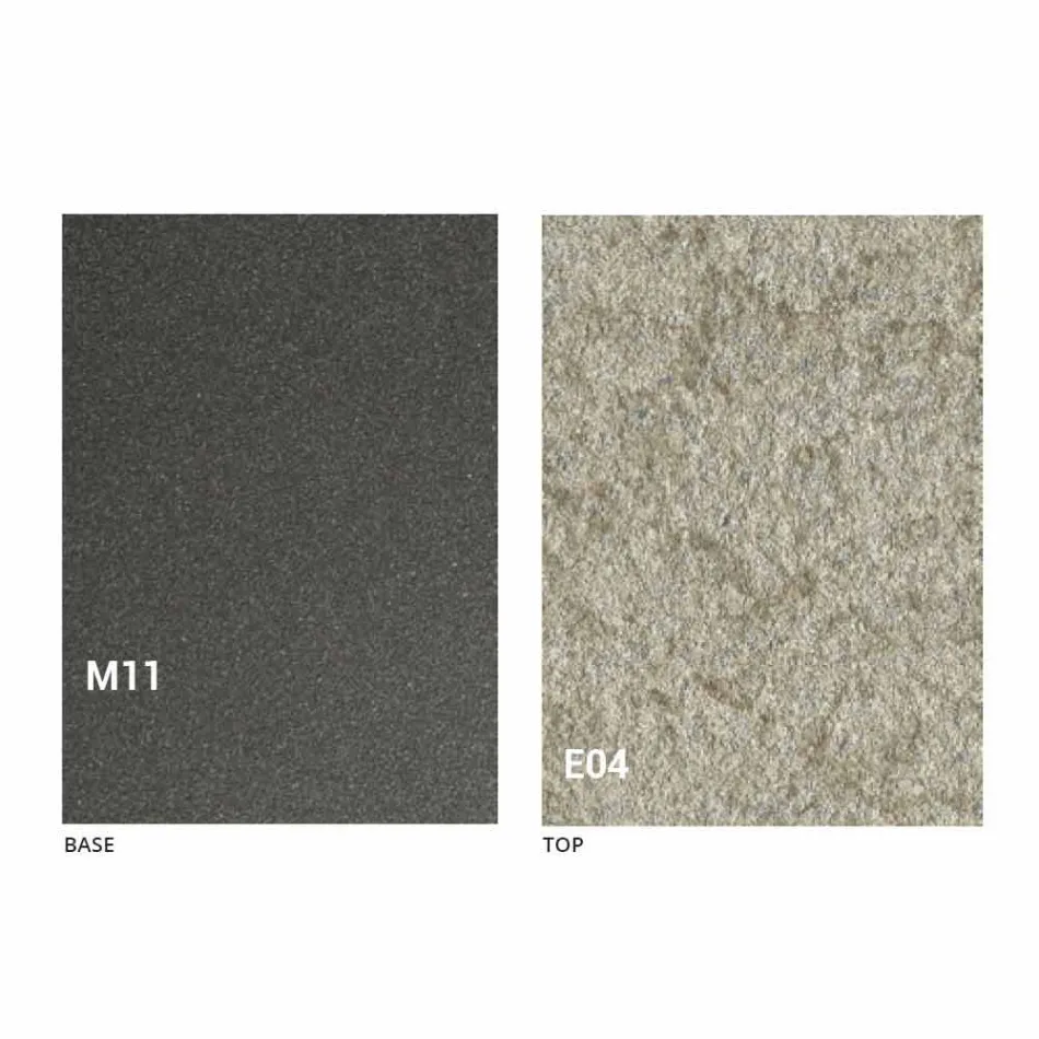 Nowoczesny rozkładany stolik kawowy z blatem z efektem Malta Made in Italy - Patroclus Viadurini