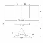 Nowoczesny rozkładany stolik kawowy z blatem z efektem Malta Made in Italy - Patroclus Viadurini