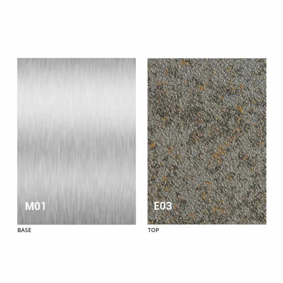 Nowoczesny, rozkładany stolik kawowy z blatem z efektem zaprawy Made in Italy - Salomon Viadurini