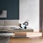 Nowoczesny, rozkładany stolik kawowy z blatem z efektem zaprawy Made in Italy - Salomon Viadurini