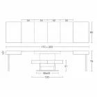 Nowoczesny, rozkładany stolik kawowy z blatem z efektem zaprawy Made in Italy - Salomon Viadurini