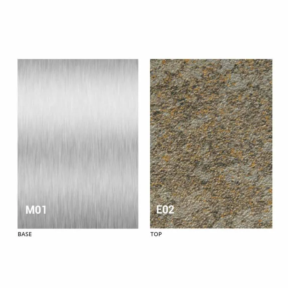 Nowoczesny, rozkładany stolik kawowy z blatem z efektem zaprawy Made in Italy - Salomon Viadurini