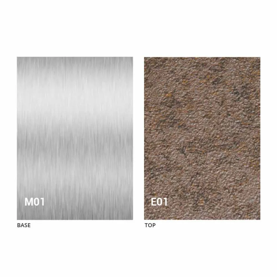 Nowoczesny, rozkładany stolik kawowy z blatem z efektem zaprawy Made in Italy - Salomon Viadurini