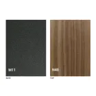 Nowoczesny, rozkładany stolik kawowy z grafitowego metalu i drewna - Sistocle Viadurini