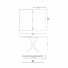 Nowoczesny, rozkładany stolik kawowy z grafitowego metalu i drewna - Sistocle Viadurini