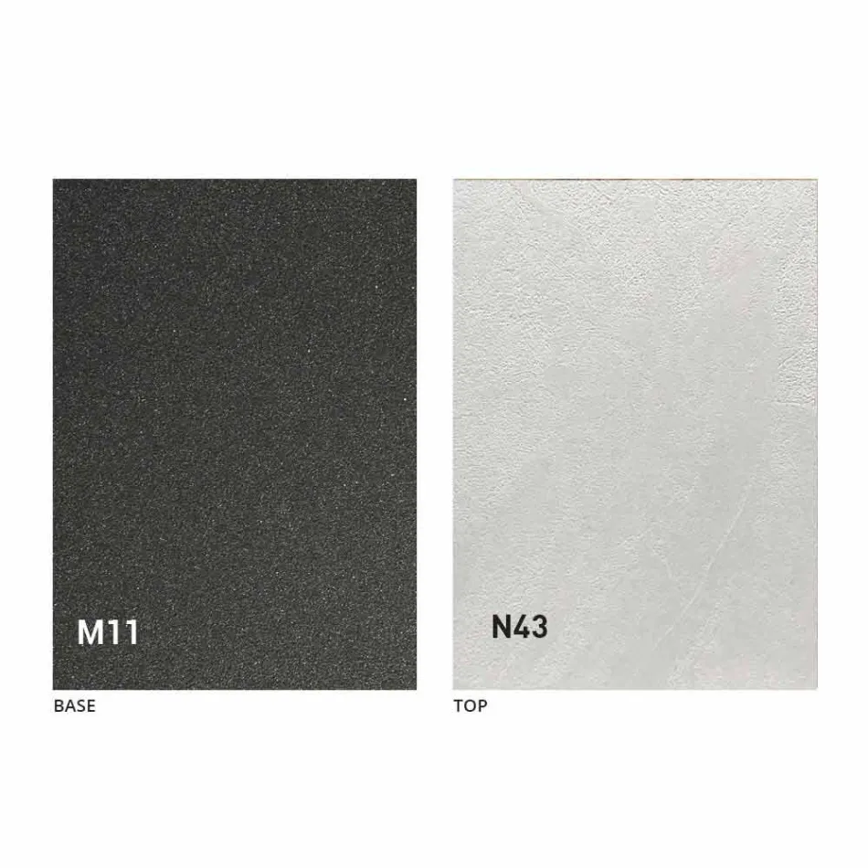 Nowoczesny, rozkładany stolik kawowy z grafitowego metalu i drewna - Sistocle Viadurini