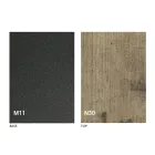 Nowoczesny, rozkładany stolik kawowy z grafitowego metalu i drewna - Sistocle Viadurini