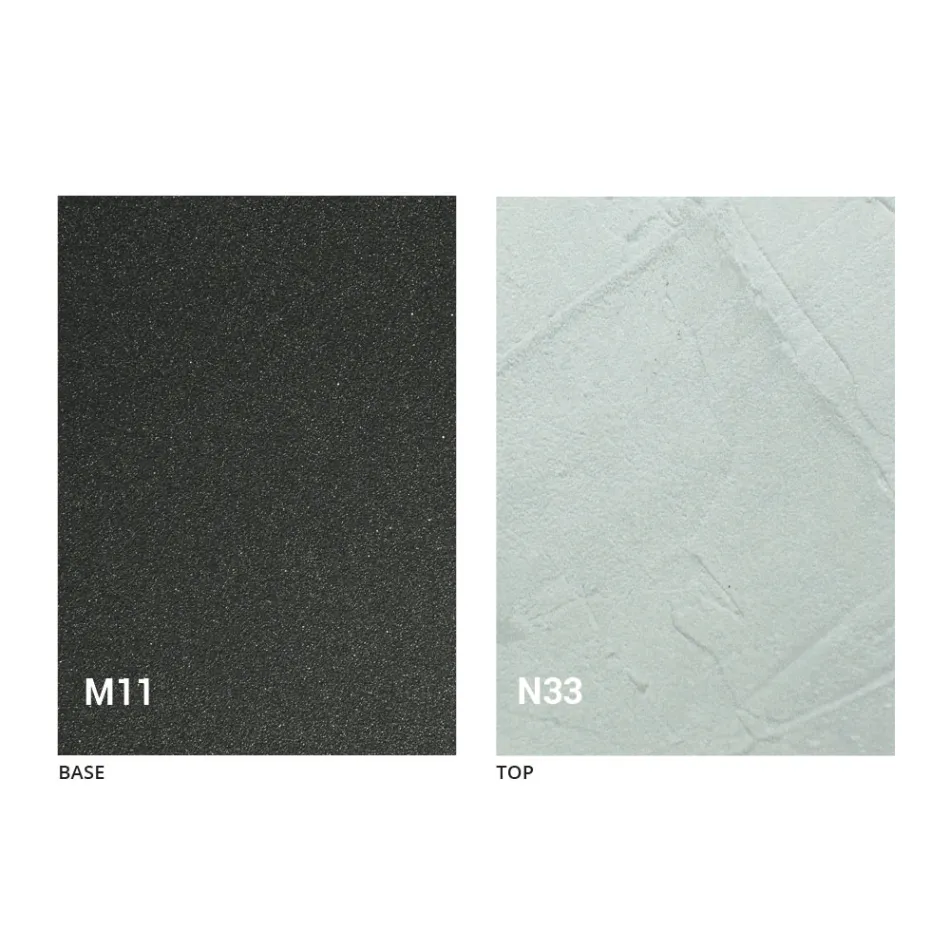 Nowoczesny, rozkładany stolik kawowy z grafitowego metalu i drewna - Sistocle Viadurini