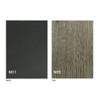 Nowoczesny, rozkładany stolik kawowy z grafitowego metalu i drewna - Sistocle Viadurini