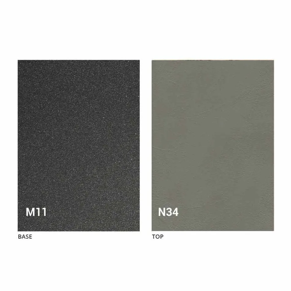 Nowoczesny, rozkładany stolik kawowy z grafitowego metalu i drewna - Sistocle Viadurini