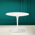 Stolik kawowy Tulip Eero Saarinen H 41 z ceramiki Diamond Cream Made in Italy - Scarlet