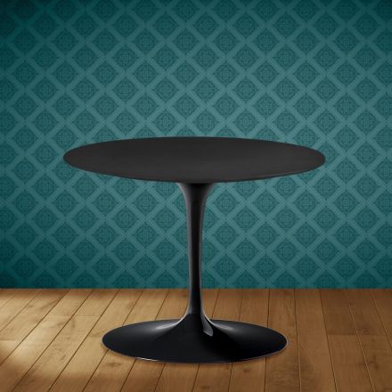 Stolik kawowy Tulip Eero Saarinen H 41 z ceramiki Domoos Made in Italy - Scarlet Viadurini