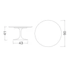 Stolik kawowy Tulipan Eero Saarinen H 41 z Invisible Select Ceramic Made in Italy - Scarlet Viadurini