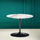 Stolik kawowy Tulipan Eero Saarinen H 41 z Invisible Select Ceramic Made in Italy - Scarlet Viadurini