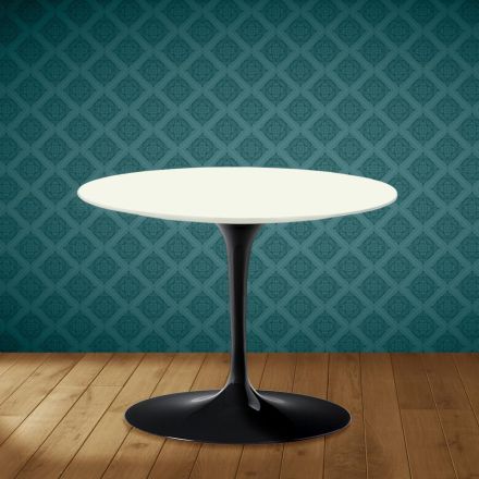 Stolik kawowy Tulip H 41 Eero Saarinen z ceramiki Moonè Made in Italy - Scarlet Viadurini