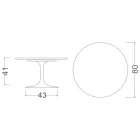 Stolik kawowy Tulipan Eero Saarinen H 41 z ceramiki Morpheus Made in Italy - Scarlet Viadurini