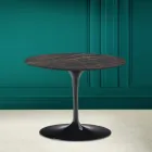 Stolik Kawowy Tulipan Eero Saarinen H 41 w kolorze Noir Desire Made in Italy Ceramic - Scarlet Viadurini