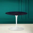 Tulipanowy stolik kawowy Eero Saarinen H 41 z ceramiki Noir Laurent Made in Italy - Scarlet Viadurini
