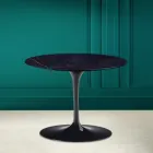 Tulipanowy stolik kawowy Eero Saarinen H 41 z ceramiki Noir Laurent Made in Italy - Scarlet Viadurini