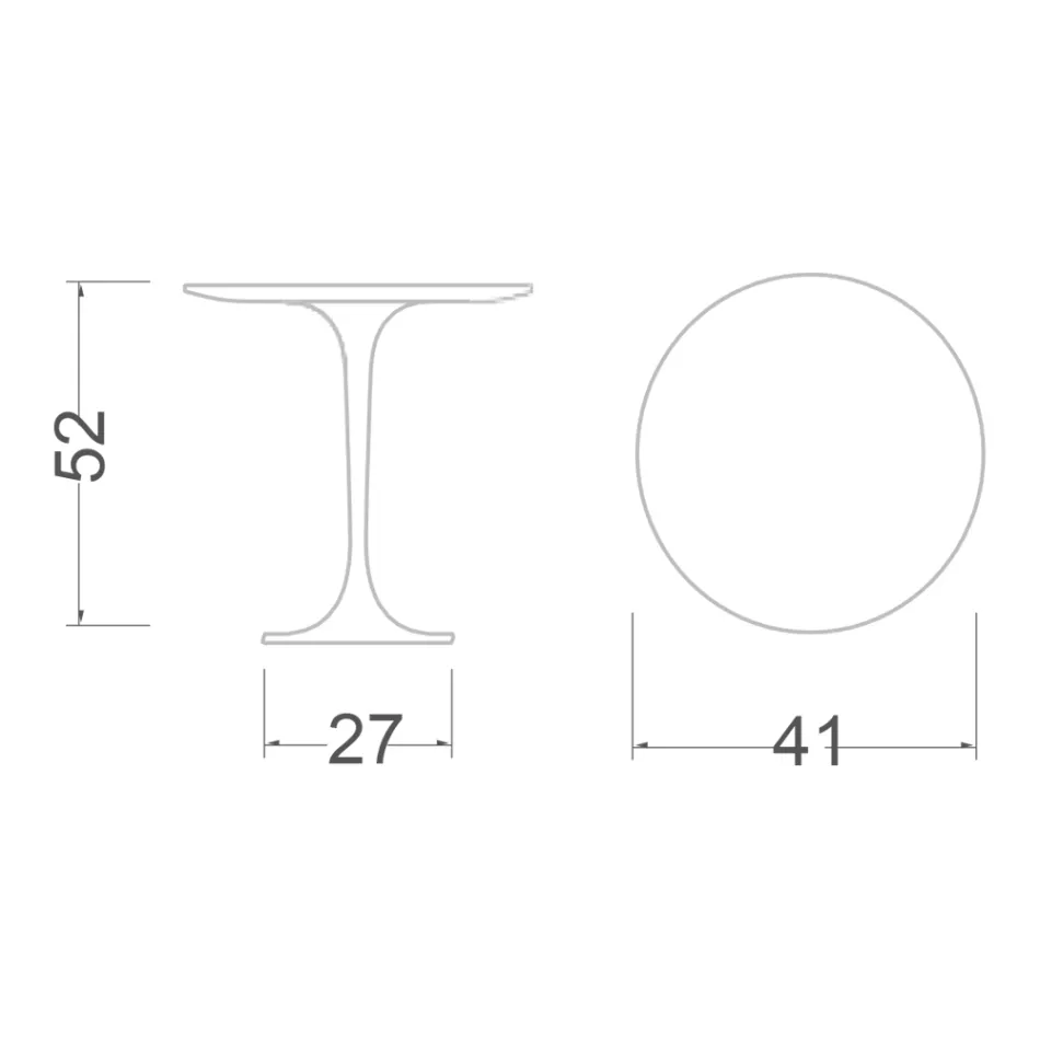 Stolik kawowy Eero Saarinen Tulip H 52 w marmurze Carrara Statuarietto Made in Italy - Scarlet Viadurini