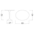 Stolik kawowy Tulipan Eero Saarinen H 52 Owalny z zielonego marmuru Alpi Wyprodukowano we Włoszech Viadurini