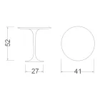 Stolik kawowy tulipan Eero Saarinen H 52 Okrągły z marmuru Arabescato Made in Italy - Scarlet Viadurini