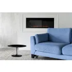 Stolik kawowy Tulip Saarinen H 41 z blatem z czarnego płynnego laminatu Made in Italy - Scarlet Viadurini