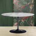 Stolik Kawowy Tulip Saarinen H 41 z Arabeskowym Marmurowym Blatem Made in Italy - Scarlet