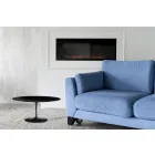 Stolik kawowy Tulip Saarinen H 41 z owalnym blatem z czarnego płynnego laminatu Made in Italy - Scarlet Viadurini