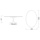 Stolik kawowy Saarinen Oval Tulip H 41 z ceramiki Salina Made in Italy - Scarlet Viadurini