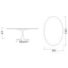 Stolik kawowy Saarinen Oval Tulip H 41 z ceramiki Somnia Made in Italy - Scarlet Viadurini