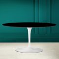 Owalny stolik kawowy Tulip Saarinen H 41 w kolorze Absolute Black Made in Italy - Scarlet
