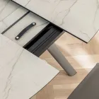 Rozkładany stół beczkowy do 170 cm w warstwowym HPL - Convivio Viadurini