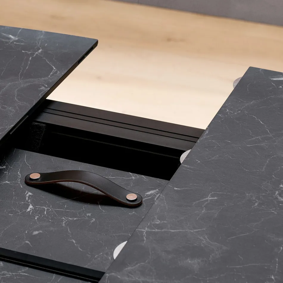 Rozkładany stół beczkowy do 170 cm w warstwowym HPL - Convivio Viadurini