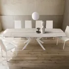 Rozkładany stół beczkowy do 240 lub 280 cm z HPL i metalu - Obecnie Viadurini