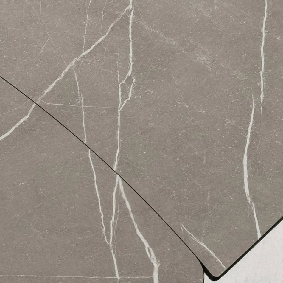 Rozkładany stół beczkowy do 240 lub 280 cm z HPL i metalu - Obecnie Viadurini