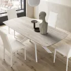 Rozkładany stół beczkowy do 240 lub 280 cm z HPL i metalu - Obecnie Viadurini