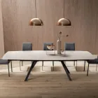 Rozkładany stół beczkowy do 240 lub 280 cm z laminatu HPL - Dialogo Viadurini