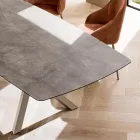 Rozkładany stół beczkowy do 240 lub 280 cm z laminatu HPL - Dialogo Viadurini