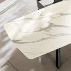 Rozkładany stół beczkowy do 240 lub 280 cm z laminatu HPL - Dialogo Viadurini