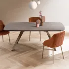 Rozkładany stół beczkowy do 240 lub 280 cm z laminatu HPL - Dialogo Viadurini