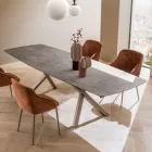 Rozkładany stół beczkowy do 240 lub 280 cm z laminatu HPL - Dialogo Viadurini