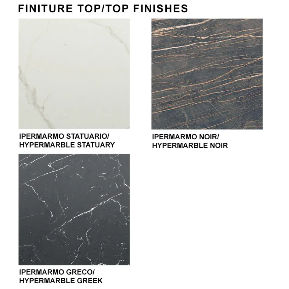 Nowoczesny stół w kształcie beczki z ceramiki i stali Made in Italy - Ezzellino Viadurini