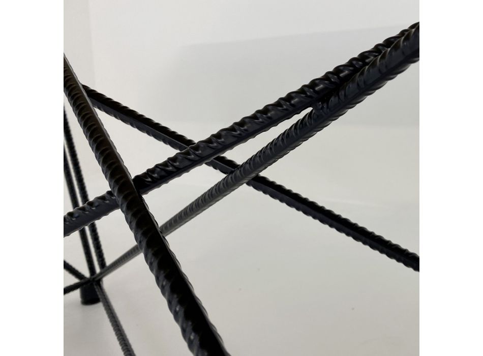 Nowoczesny stół w kształcie beczki z hipermarmuru i stali Made in Italy - Ezzellino Viadurini